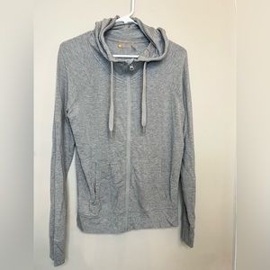 Grey Zella Hoodie | Small zip up hoodie with pockets